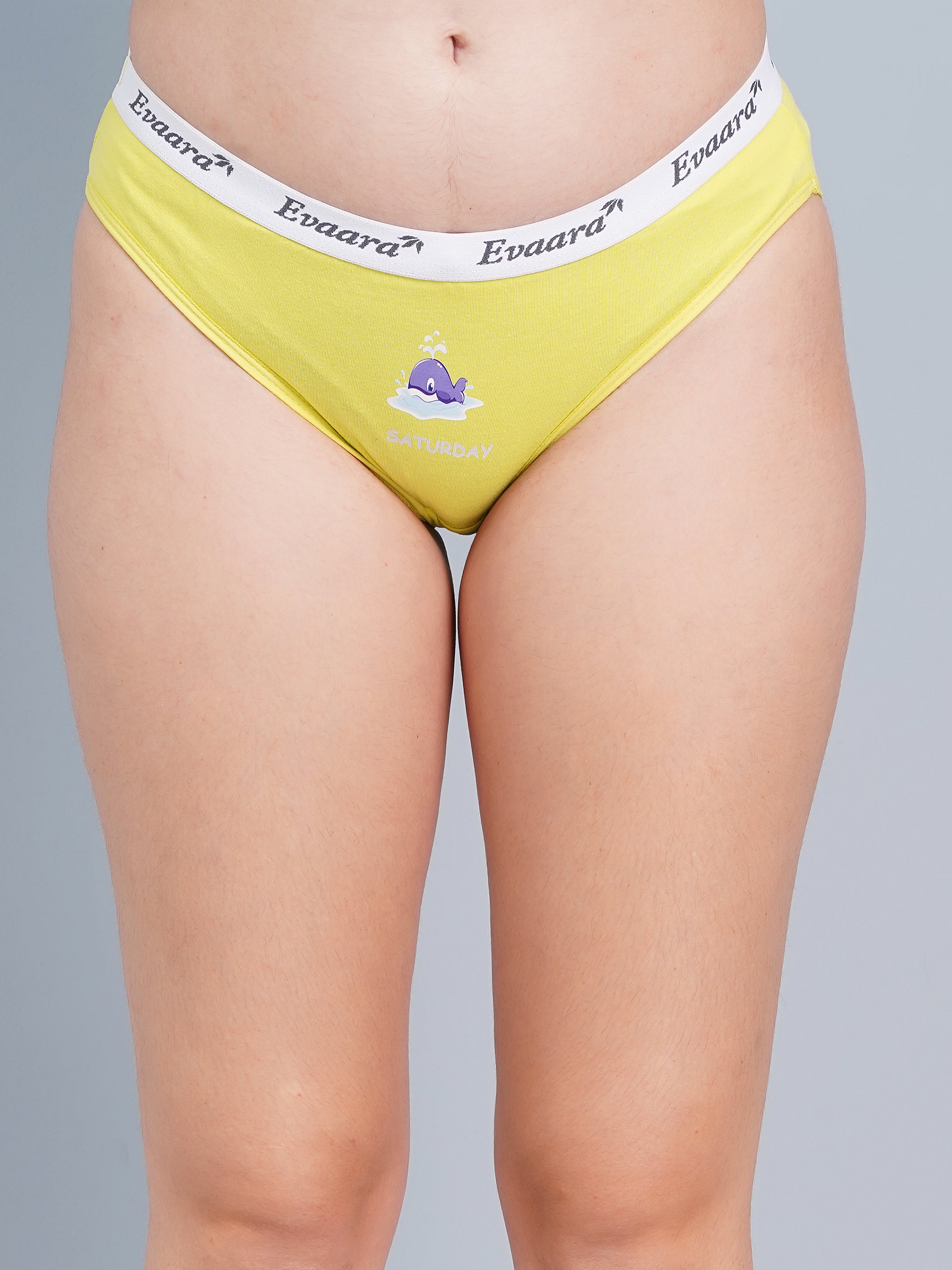 Women’s Cotton Bikini Brief – Soft Stretch Mid-Rise Comfort Beige Saturday