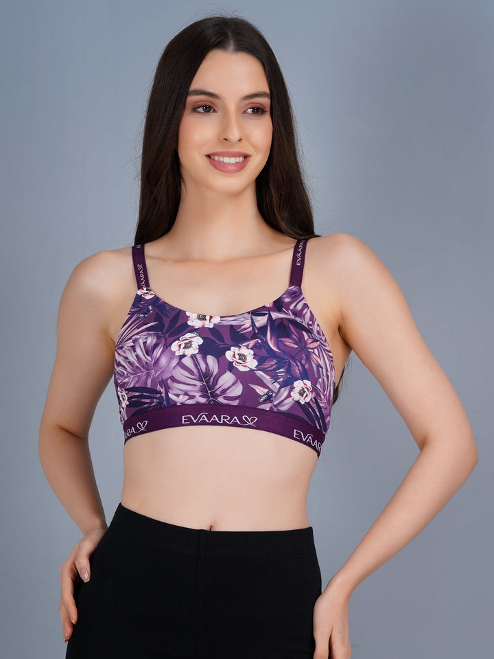 Geomatrical Digital Printed Sports Bra for Women