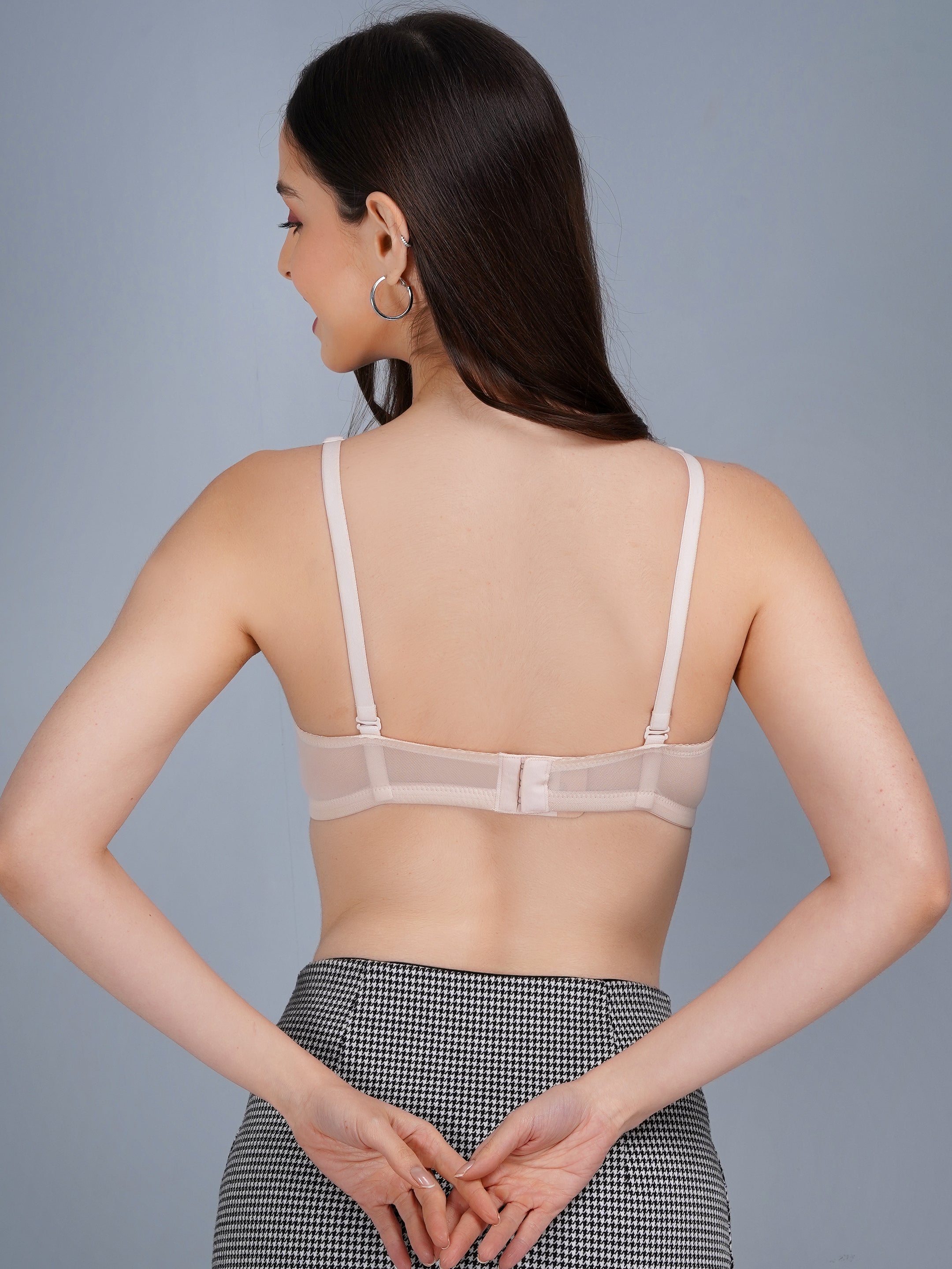 Women Wired Bra Nude, T-Shirt Bra Color Beige