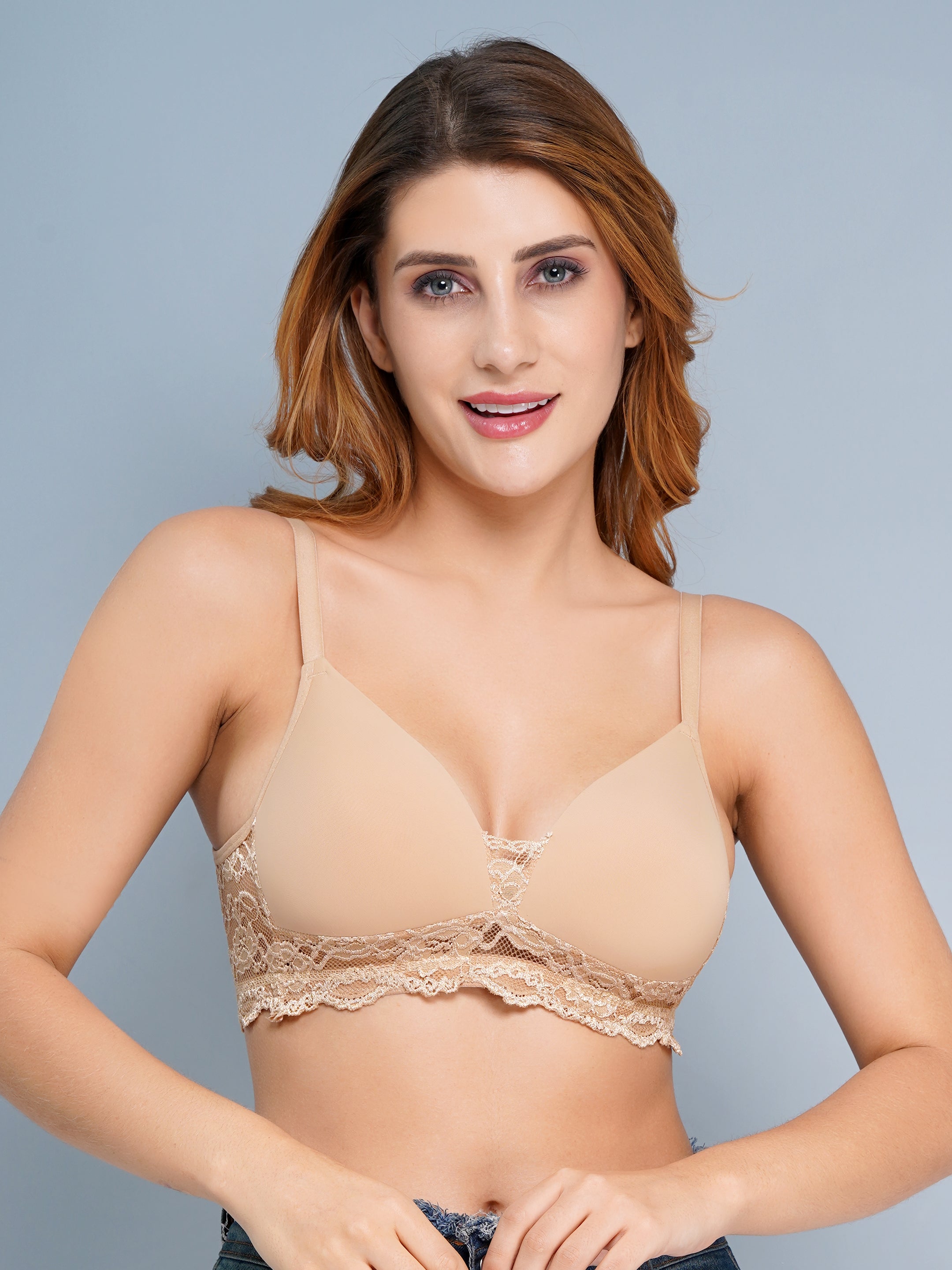Women Nude padded, T-Shirt Bra