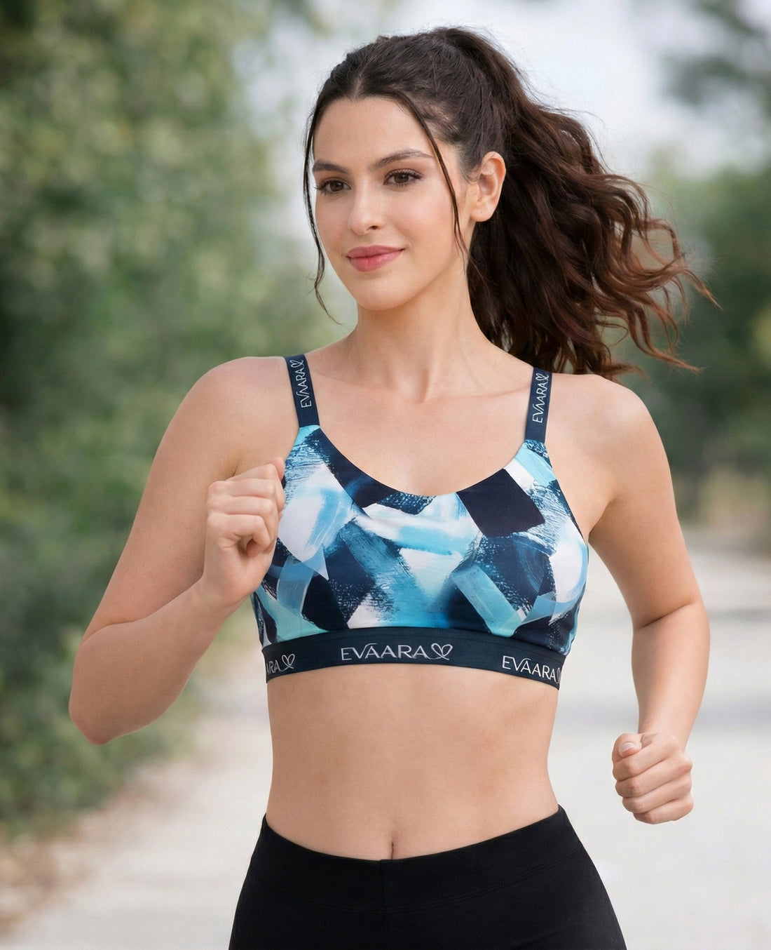 Geomatrical Digital Printed Sports Bra for Women